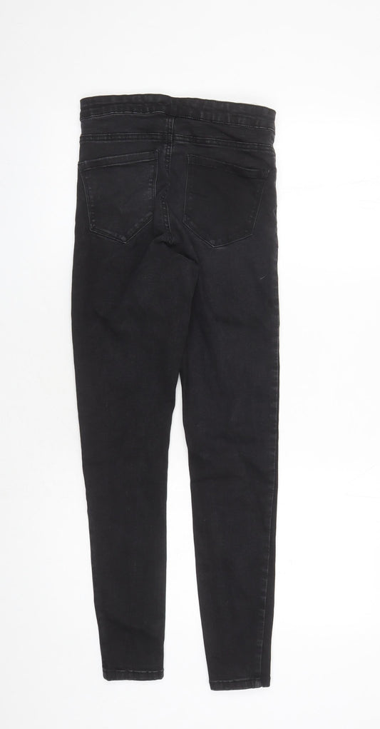 Denim & Co. Womens Black Polyester Skinny Jeans Size 10 L27 in Regular Zip