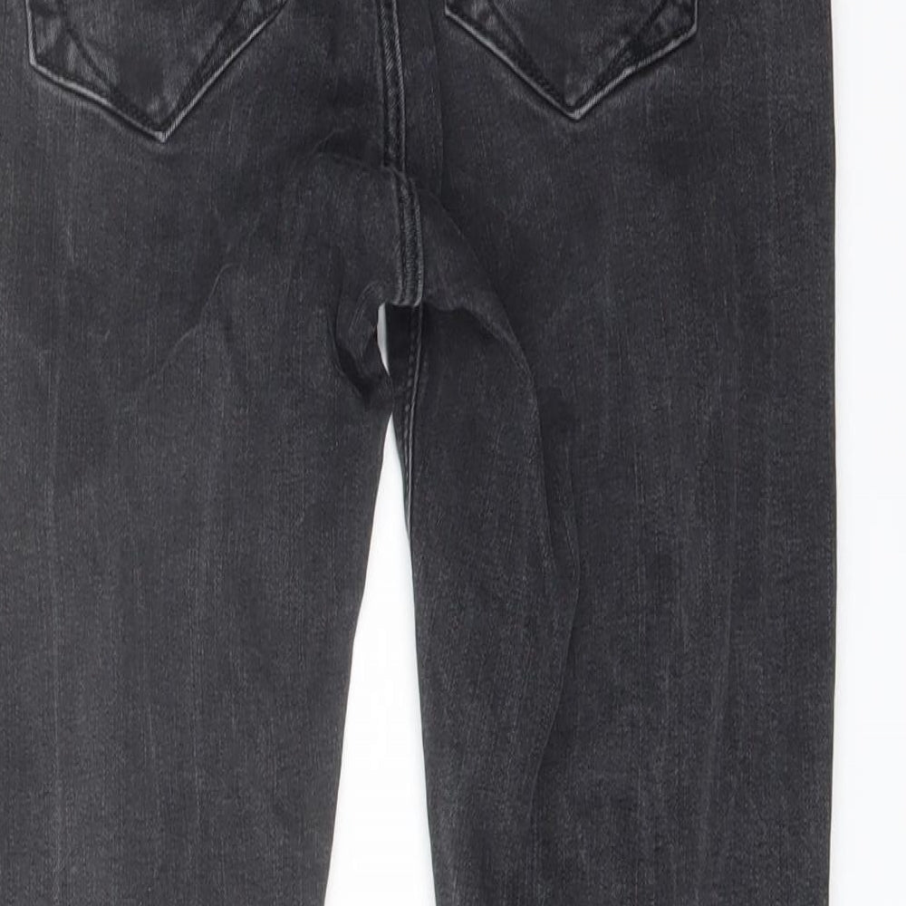 River Island Womens Grey Cotton Skinny Jeans Size 10 L24 in Regular Button