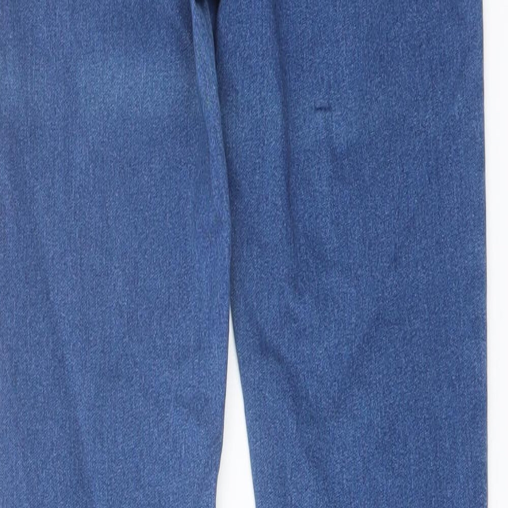 Denim & Co. Womens Blue Cotton Skinny Jeans Size 8 L29 in Regular Button