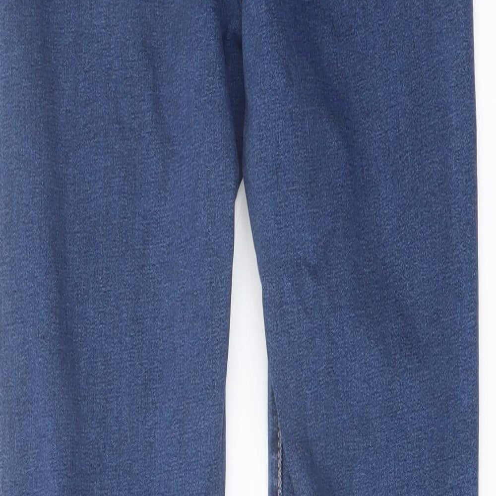 Denim & Co. Womens Blue Cotton Skinny Jeans Size 10 L29 in Regular Button