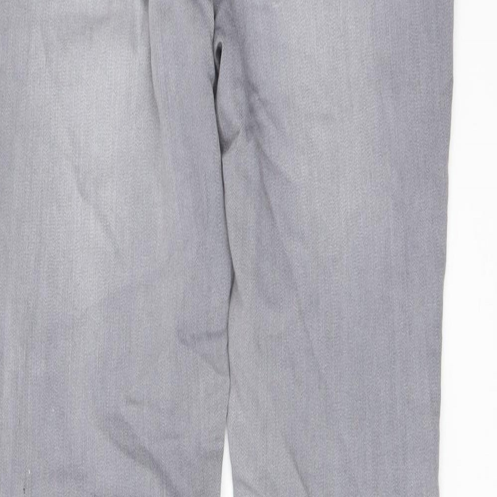 TU Womens Grey Cotton Skinny Jeans Size 10 L29 in Regular Button