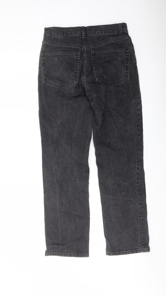 ASOS Womens Grey Cotton Mom Jeans Size 28 in L28 in Regular Button