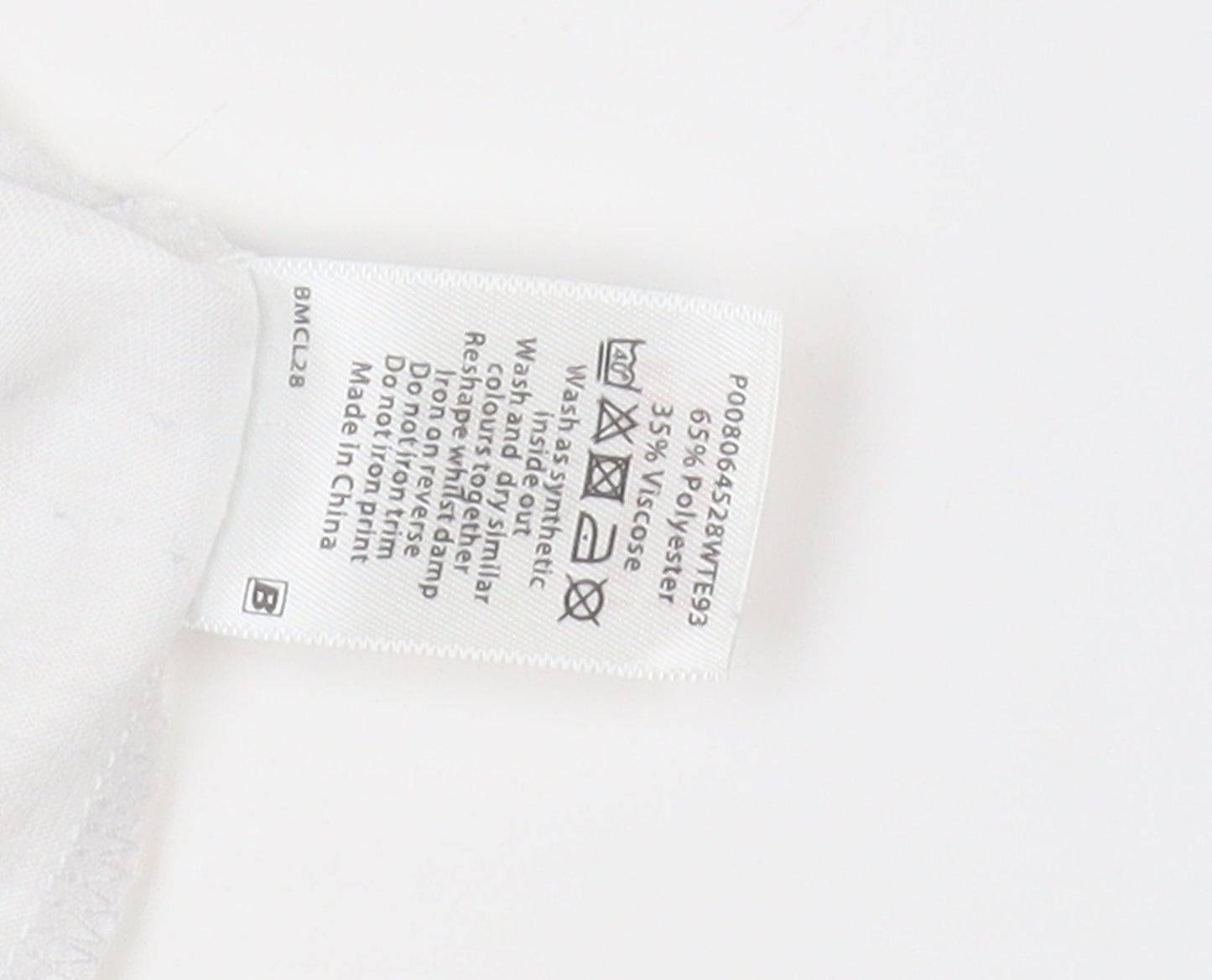 Womens UK Size 18 BM White Basic T-Shirt