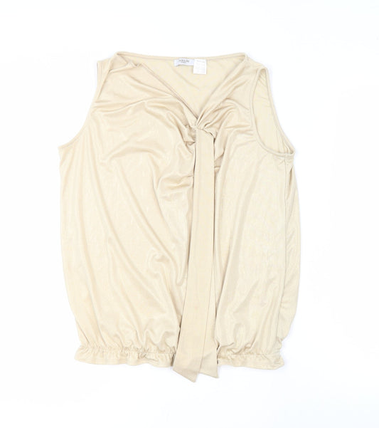 Womens UK Size 14 La Redoute Beige Blouse