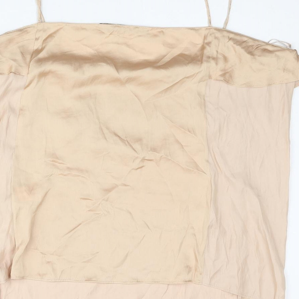 Womens UK Size XL Zara Beige Camisole Blouse