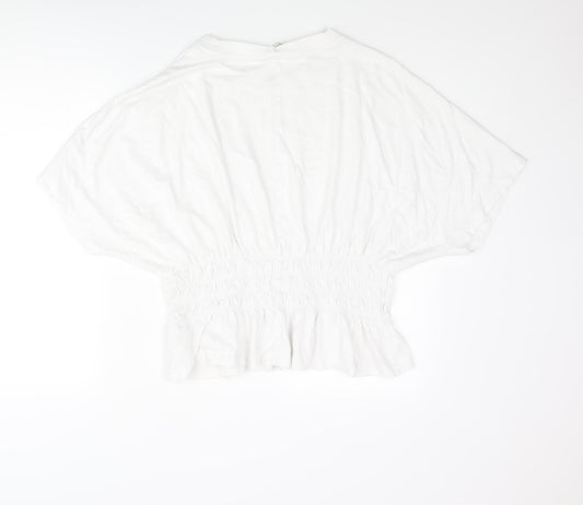 Womens UK Size 2XL H&M White Basic Blouse