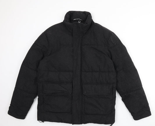 Womens UK Size S Zara Grey Puffer Jacket