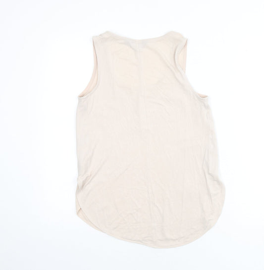 Womens UK Size 8 New Look Beige Basic Tank