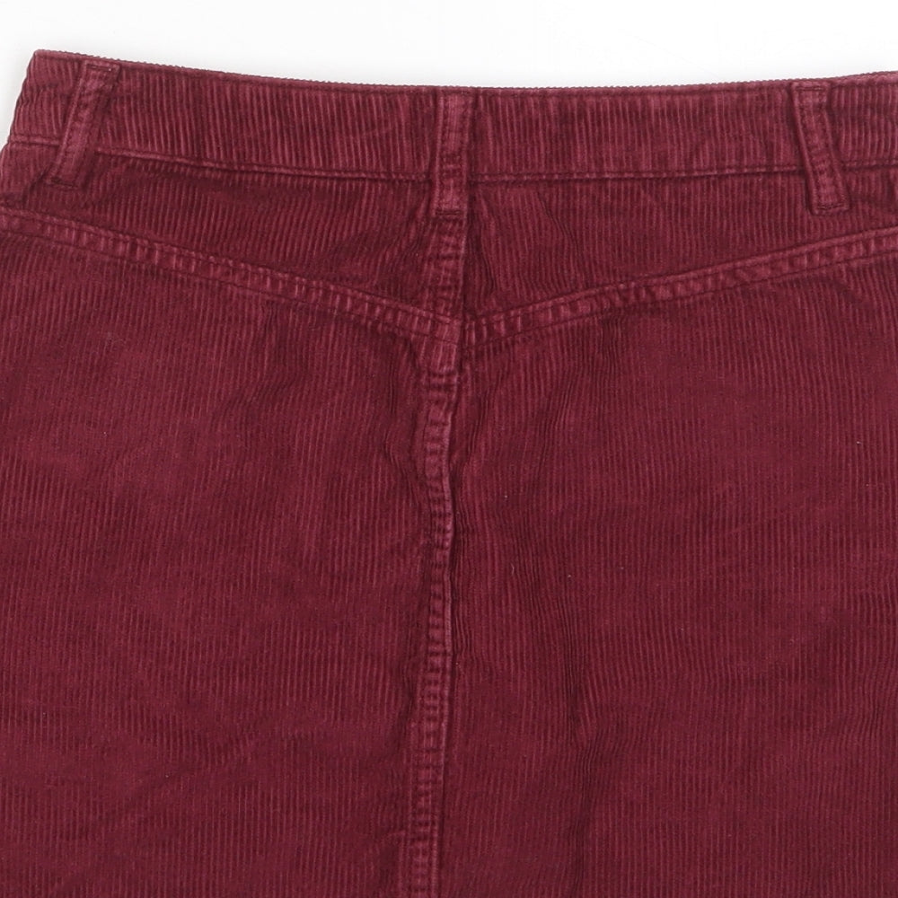 Womens UK Size 6 Topshop A-Line Corduroy Skirt