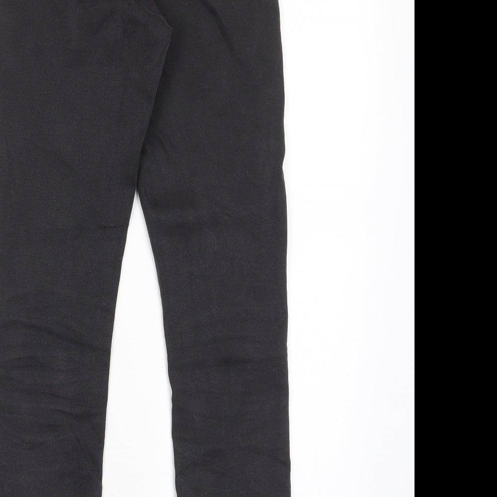 Brand and care label for ASOS women’s grey cotton skinny jeans, size UK 25, in, 28-inch leg regular zip - pockets