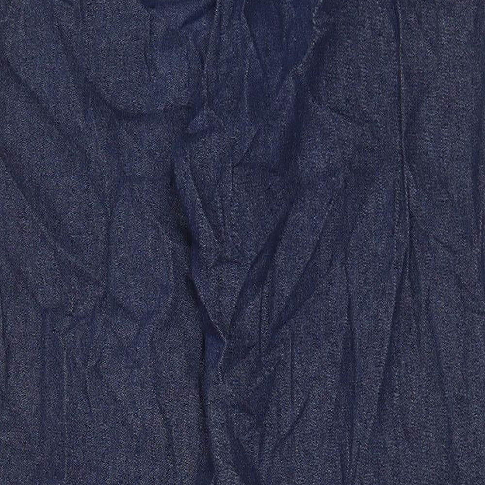 Liz Claiborne Womens Blue Cotton Straight Jeans Size 12 L31 in Regular Zip - Pockets