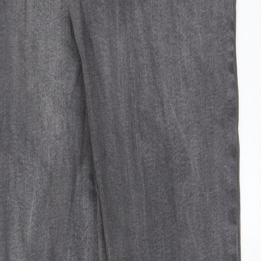 Denim & Co. Womens Grey Cotton Skinny Jeans Size 12 L29 in Regular Zip - Pockets