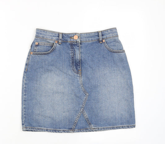 Womens UK Size 8 Oasis A-Line Denim Skirt