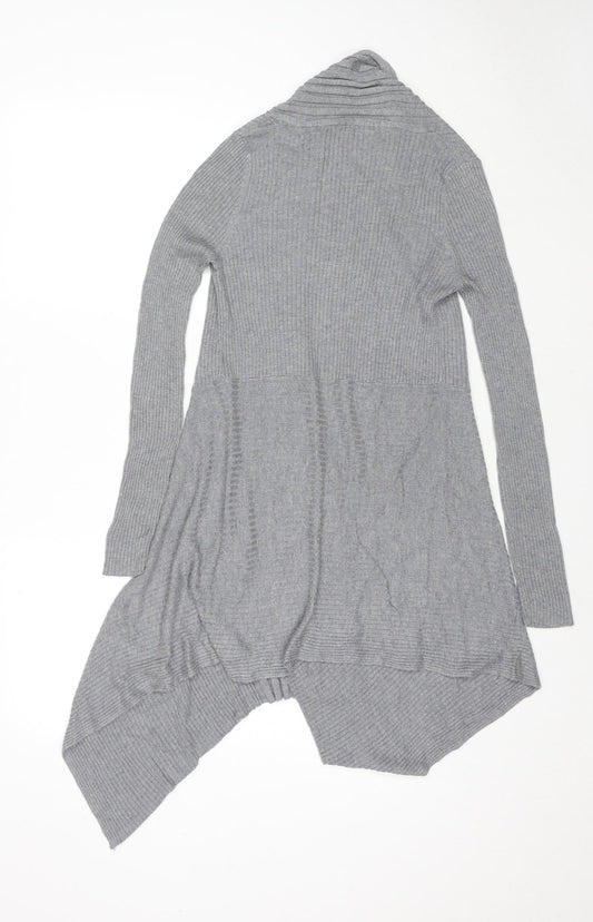 Marks and Spencer Womens Grey V-Neck Polyamide Cardigan Jumper Size 10