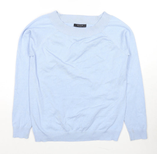 Womens UK Size M VILA Blue Pullover Jumper