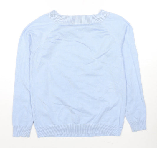 Womens UK Size M VILA Blue Pullover Jumper