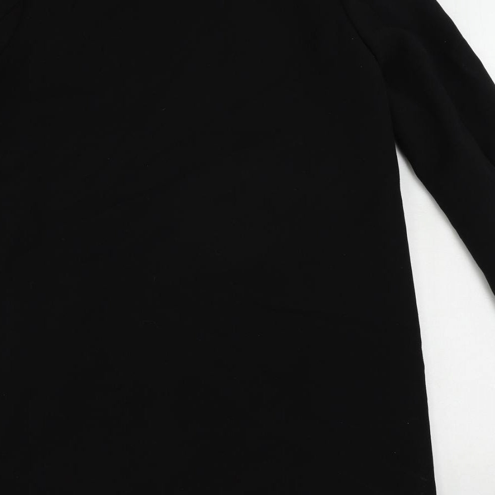 Womens UK Size 10 H&M Black Overcoat
