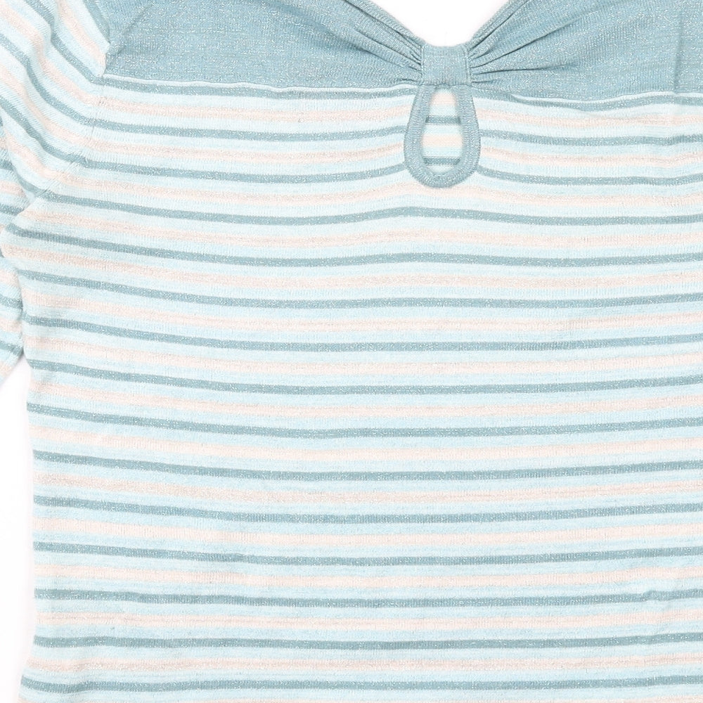 Womens UK Size 14 Yumi Blue Pullover Jumper
