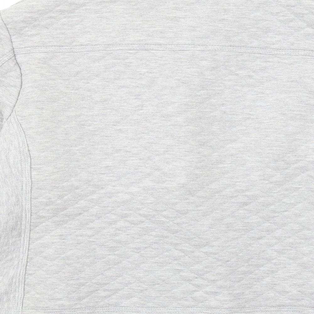 Indigo Womens Grey Quilted Jacket Size 18 Zip