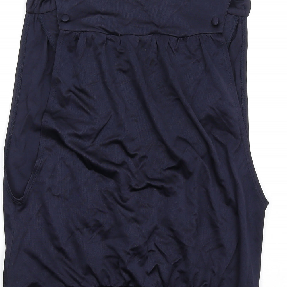 Womens UK Size 10 Topshop Blue Basic Tank