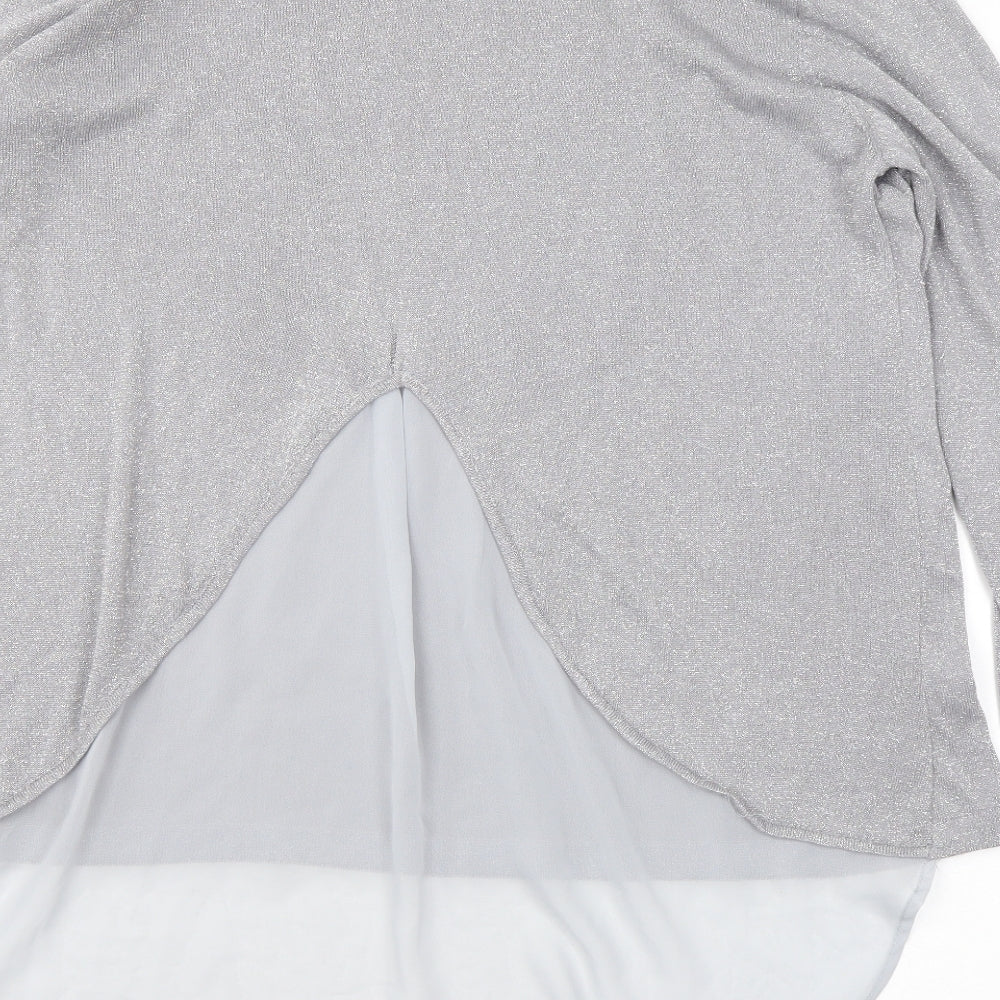 Body Flirt Mens Grey Round Neck Polyester Pullover Jumper Size L Long Sleeve