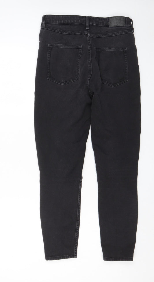 Monki Womens Grey Cotton Skinny Jeans Size 29 in L26 in Regular Zip - Pockets