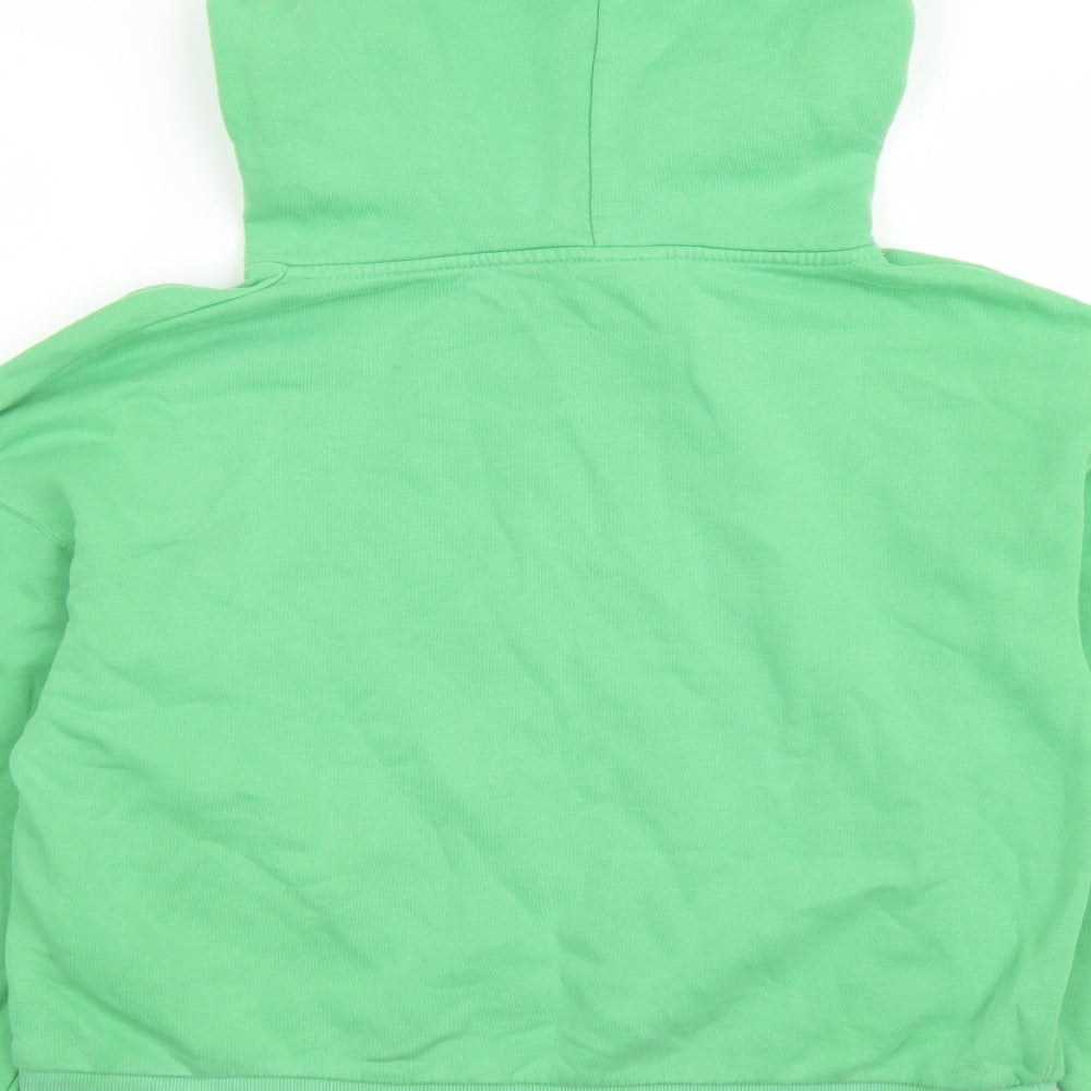 Womens UK Size S Pull&Bear Green Pullover Hoodie