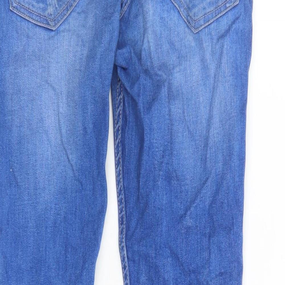 Denim & Co. Mens Blue Cotton Straight Jeans Size 30 in L30 in Regular Button - Pockets
