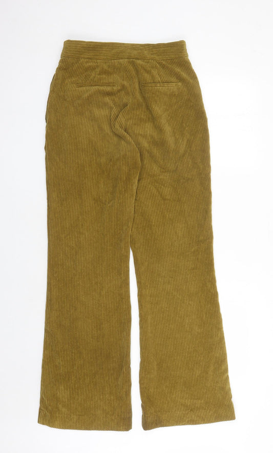 Womens UK Size XS Zara Regular Fit Brown Trousers
