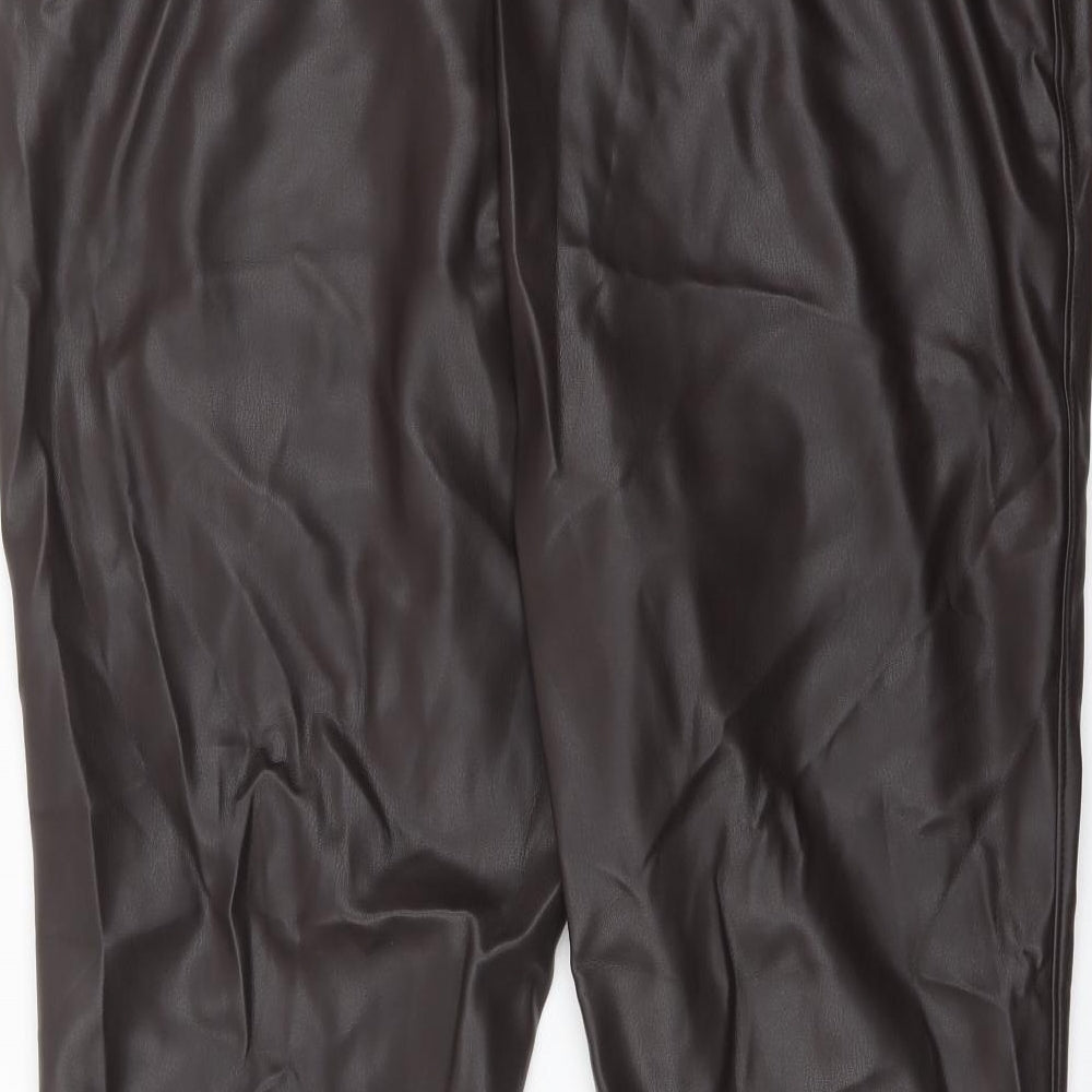 Womens UK Size 20 Marks and Spencer Regular Fit Brown Trousers