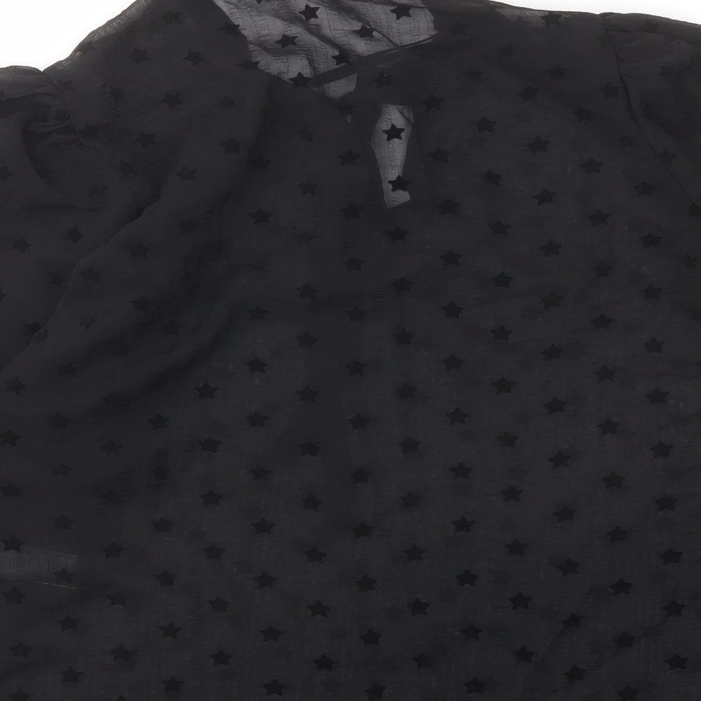 Womens UK Size 8 Marks and Spencer Black Basic Blouse