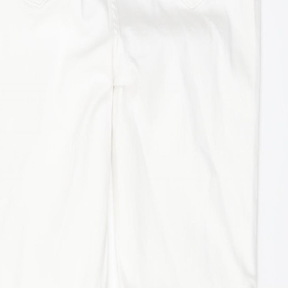Womens UK Size 10 Marks and Spencer Regular Fit Skinny White Jeans