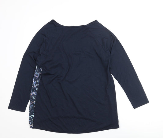 Womens UK Size 14 DASH Blue Basic Blouse
