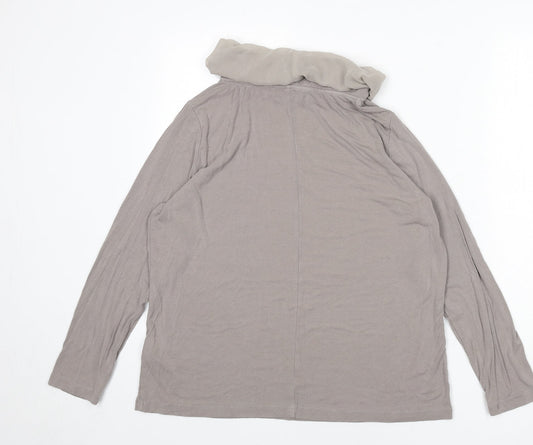 Betty Barclay Womens Beige Viscose Basic T-Shirt Size 18 Roll Neck