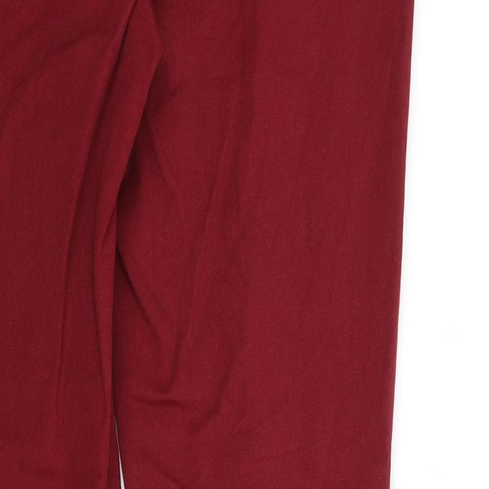 French Connection Womens Red Cotton Skinny Jeans Size 10 L26 in Regular Zip