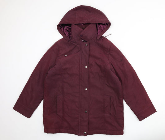 Womens UK Size 14 EWM Red Rain Coat