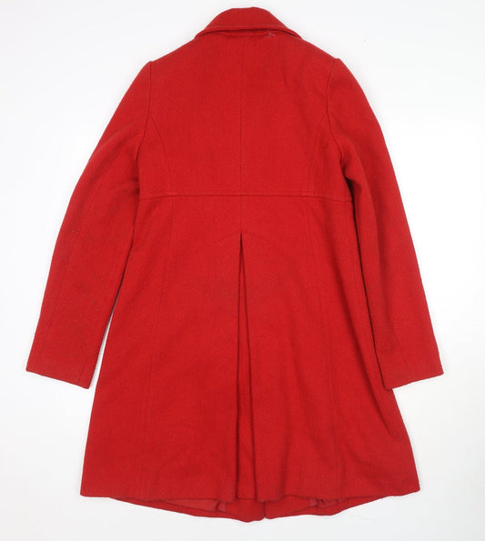 Womens UK Size 8 Dorothy Perkins Red Overcoat