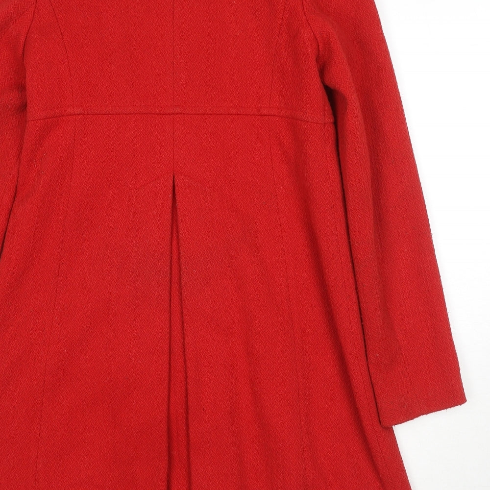 Womens UK Size 8 Dorothy Perkins Red Overcoat