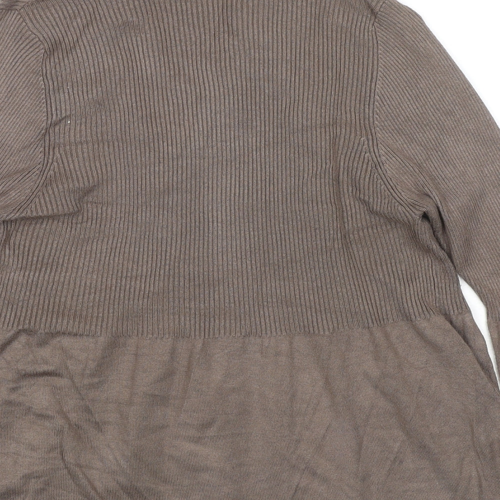 Womens UK Size 14 Marks and Spencer Brown Cardigan Jumper