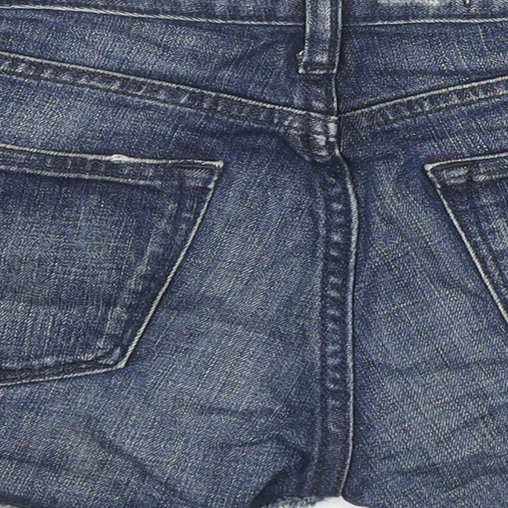 Gap Womens Blue Cotton Cut-Off Shorts Size 24 in L3 in Slim Zip