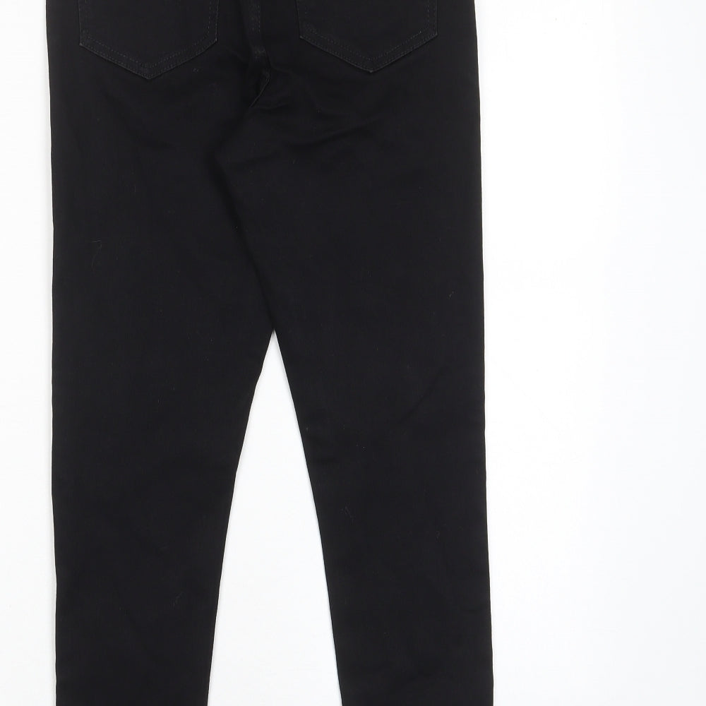 New Look Womens Black Cotton Skinny Jeans Size 10 L25 in Regular Zip - Pockets