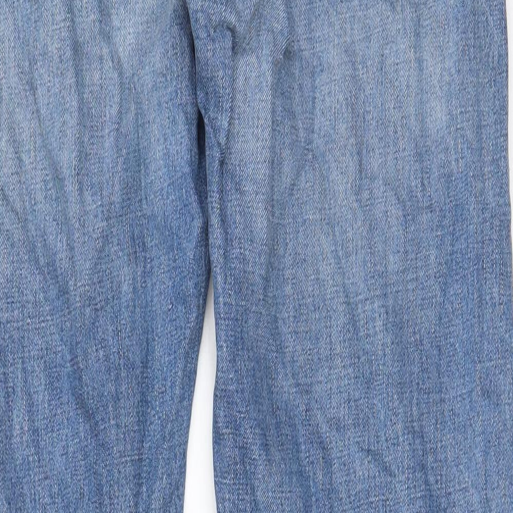 Gap Mens Blue Cotton Tapered Jeans Size 34 in L34 in Regular Zip - Pockets, Logo