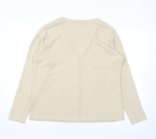 Womens UK Size M Bonmarché Beige Cardigan Jumper