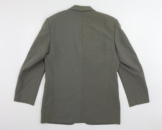 Balmain Mens Green Polyester Jacket Suit Jacket Size 40 Regular