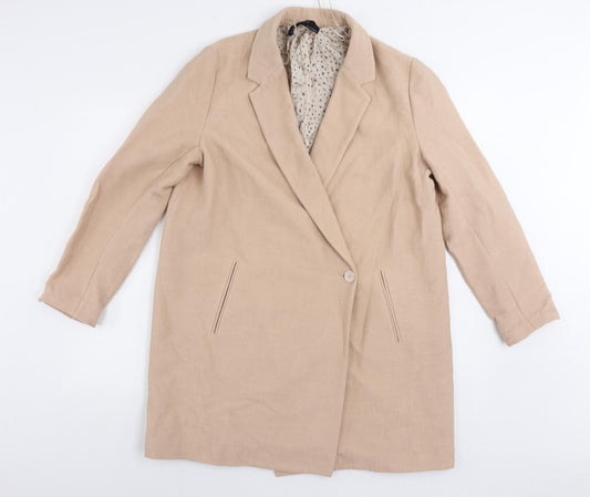 Womens UK Size L Zara Pink Overcoat
