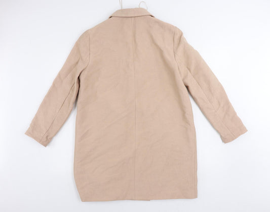Womens UK Size L Zara Pink Overcoat