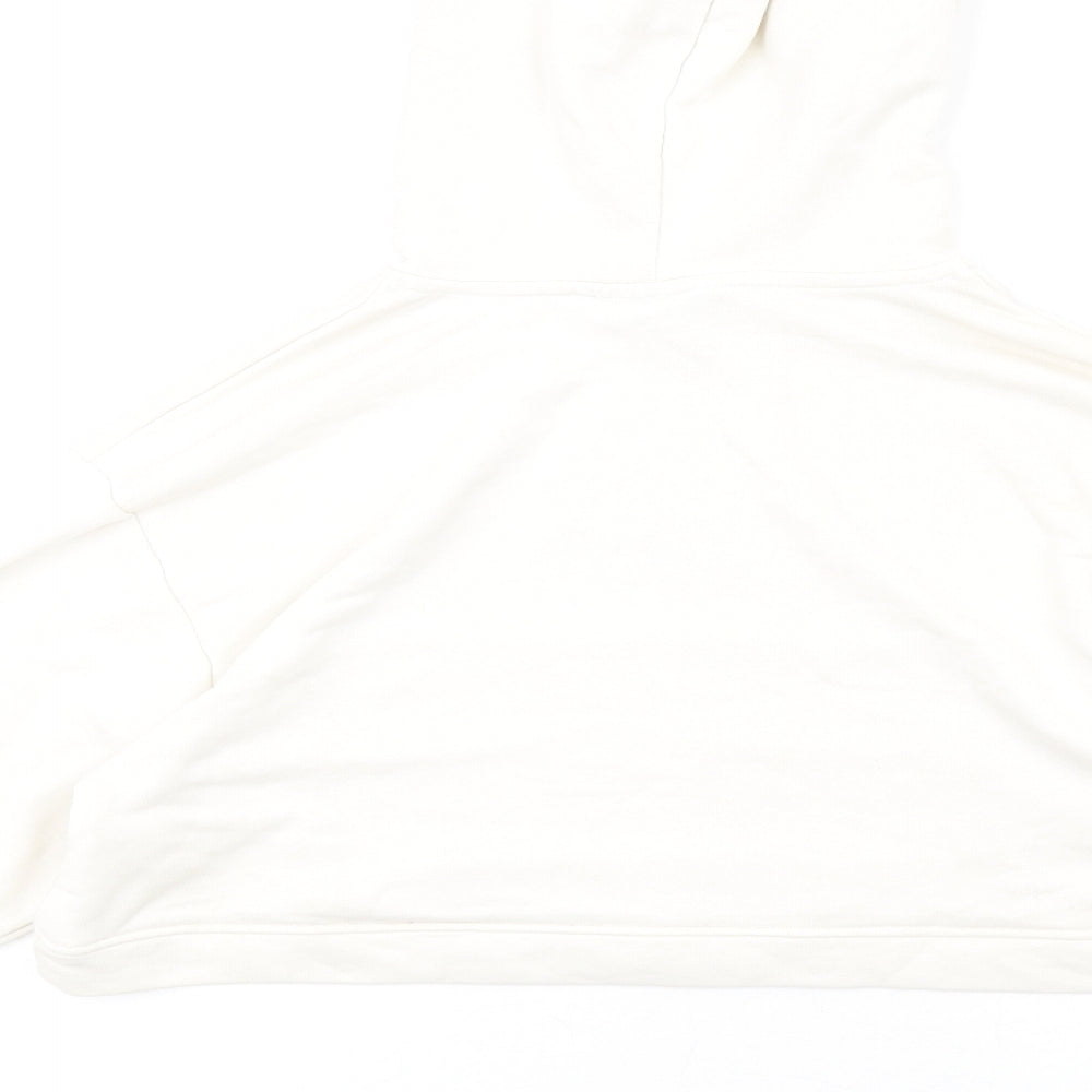 The Couture Club Womens Ivory Cotton Pullover Hoodie Size M Pullover