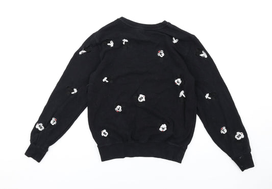 Womens UK Size S Disney Black Pullover Sweatshirt