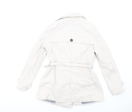 Gap Womens White Trench Coat Coat Size S Button