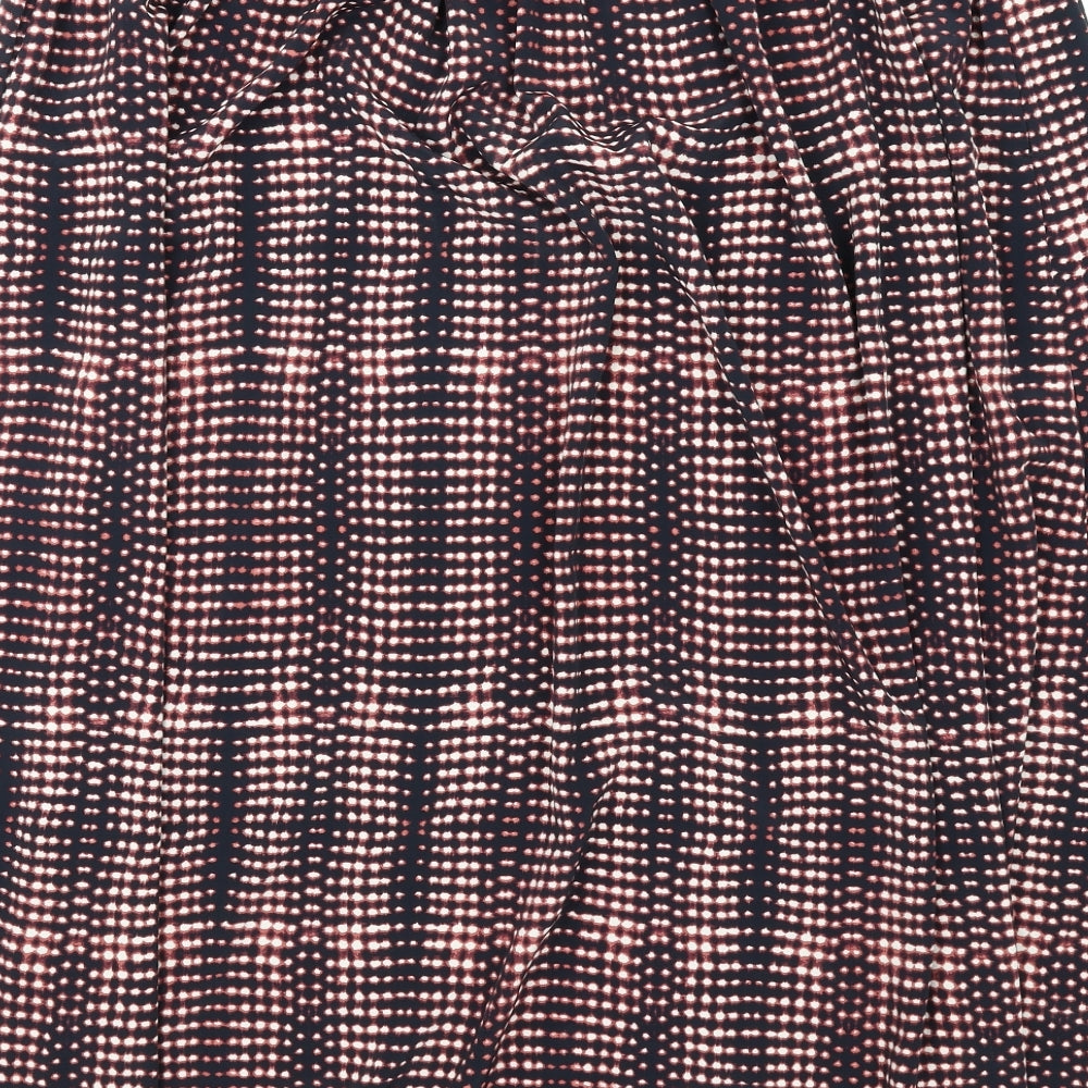 Per Una Womens Multicoloured Geometric Polyester A-Line Skirt Size 18 Drawstring